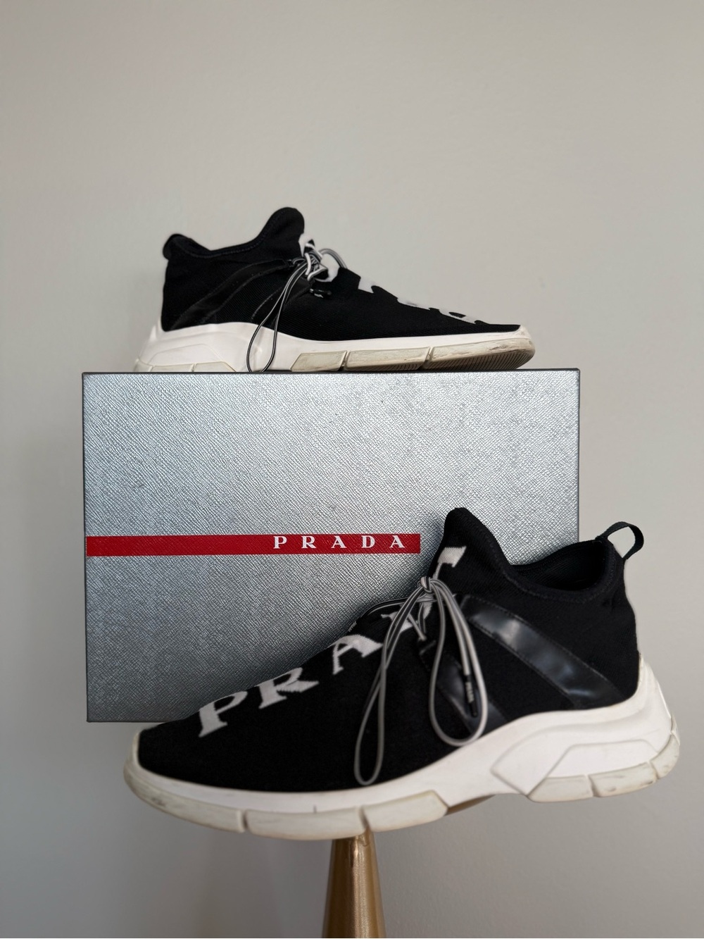 Men’s Prada Knit Fabric Sneaker